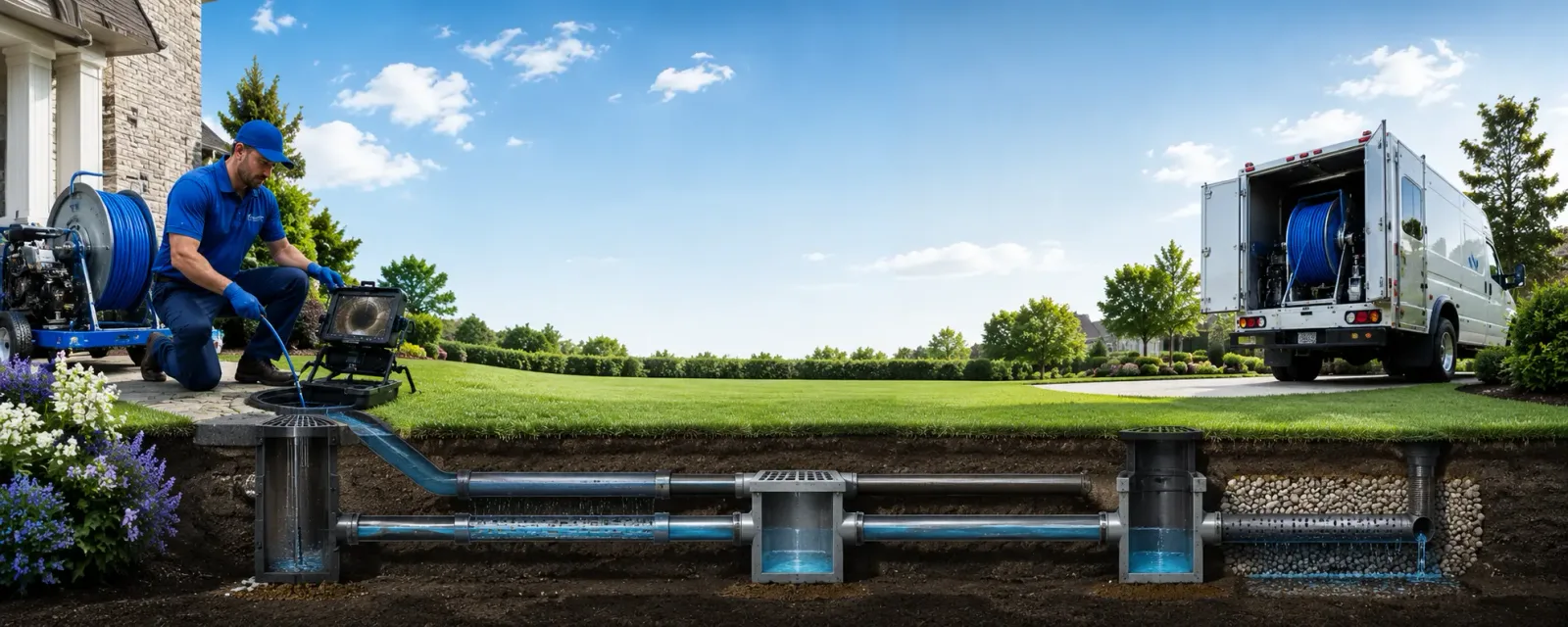 Outdoor drain cleaning information for Bradford, RI